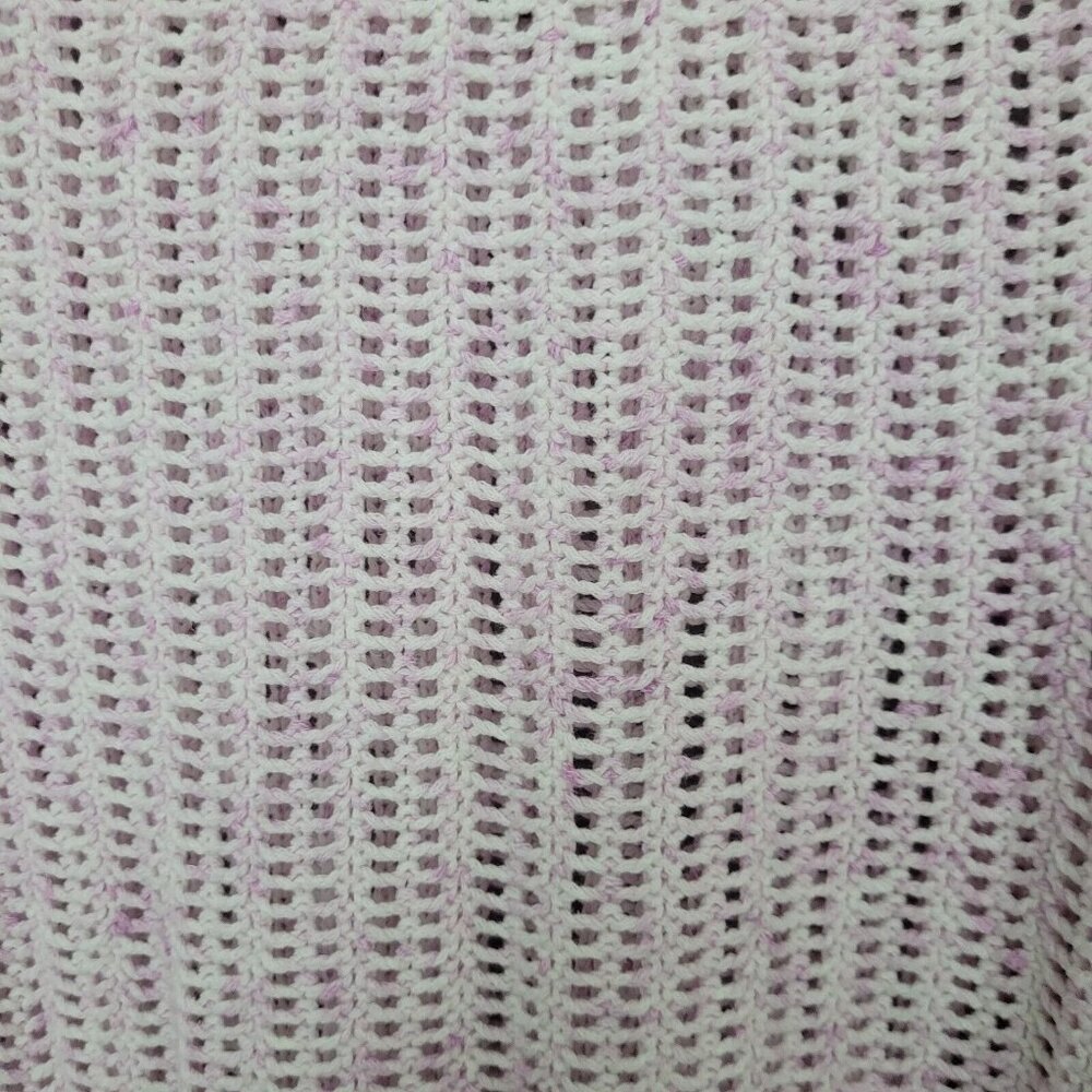 Talbots Tie Dye Sweater Womens Size 2X Lavender Loose Knit Sheer - Picture 6 of 6